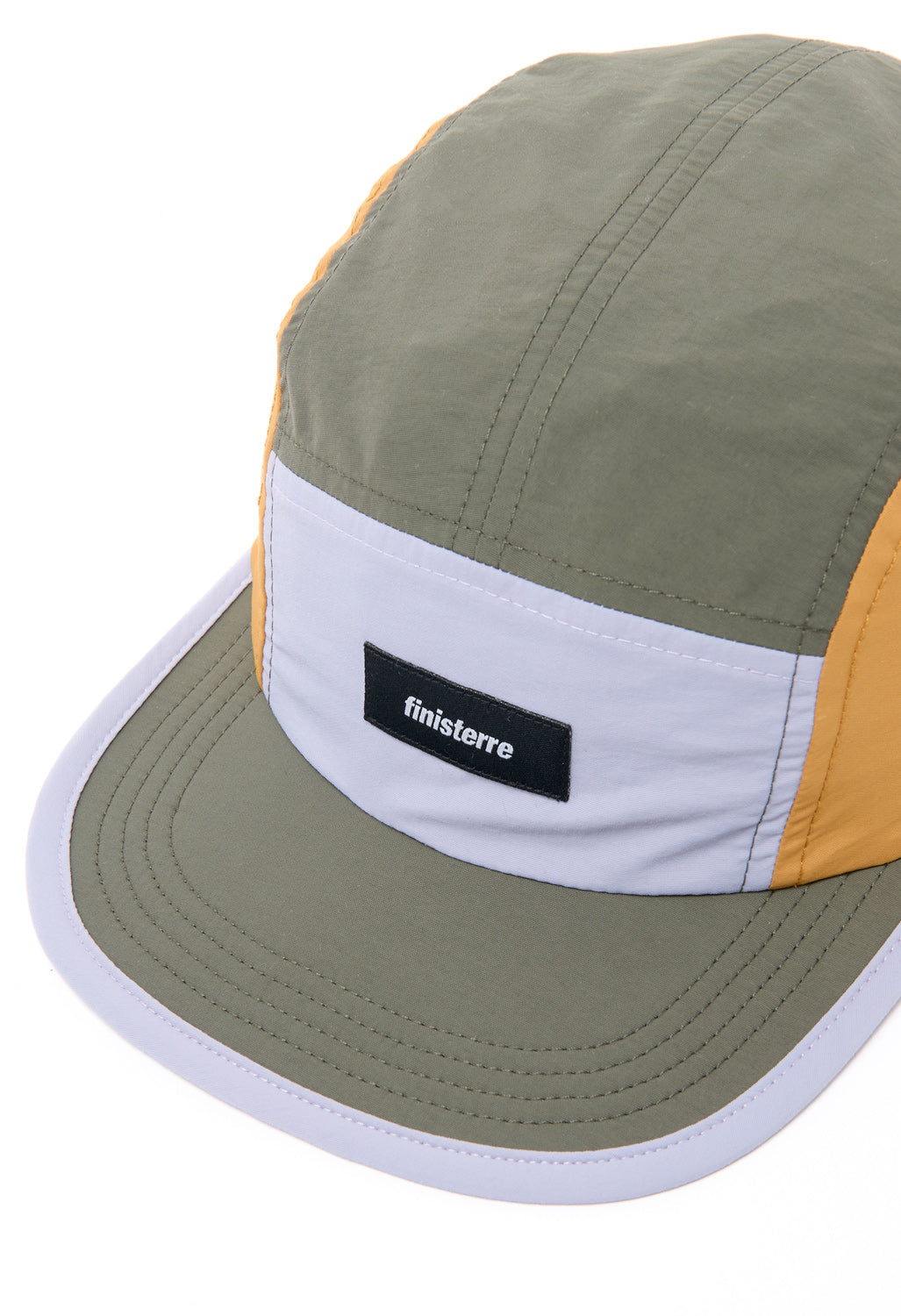 Finisterre Apex Soft-Peak 5-Panel Cap - Olive / Violet Sky / Dark Ochre