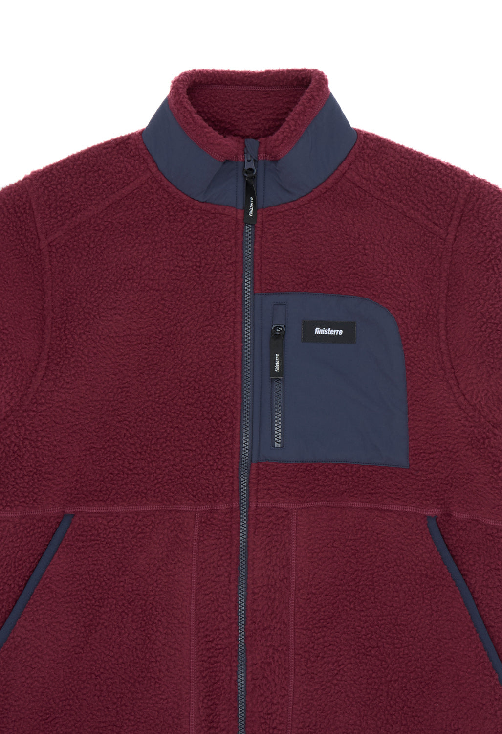 Finisterre Women's Bolster Fleece Full Zip - Plum / Navy