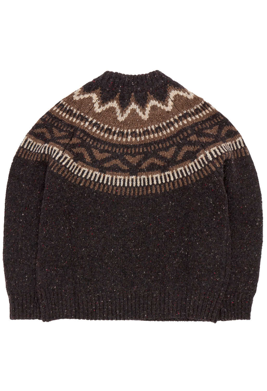 Finisterre Women's Porth Fair-Isle Yoke Jumper - Burnt Umber / Caramel
