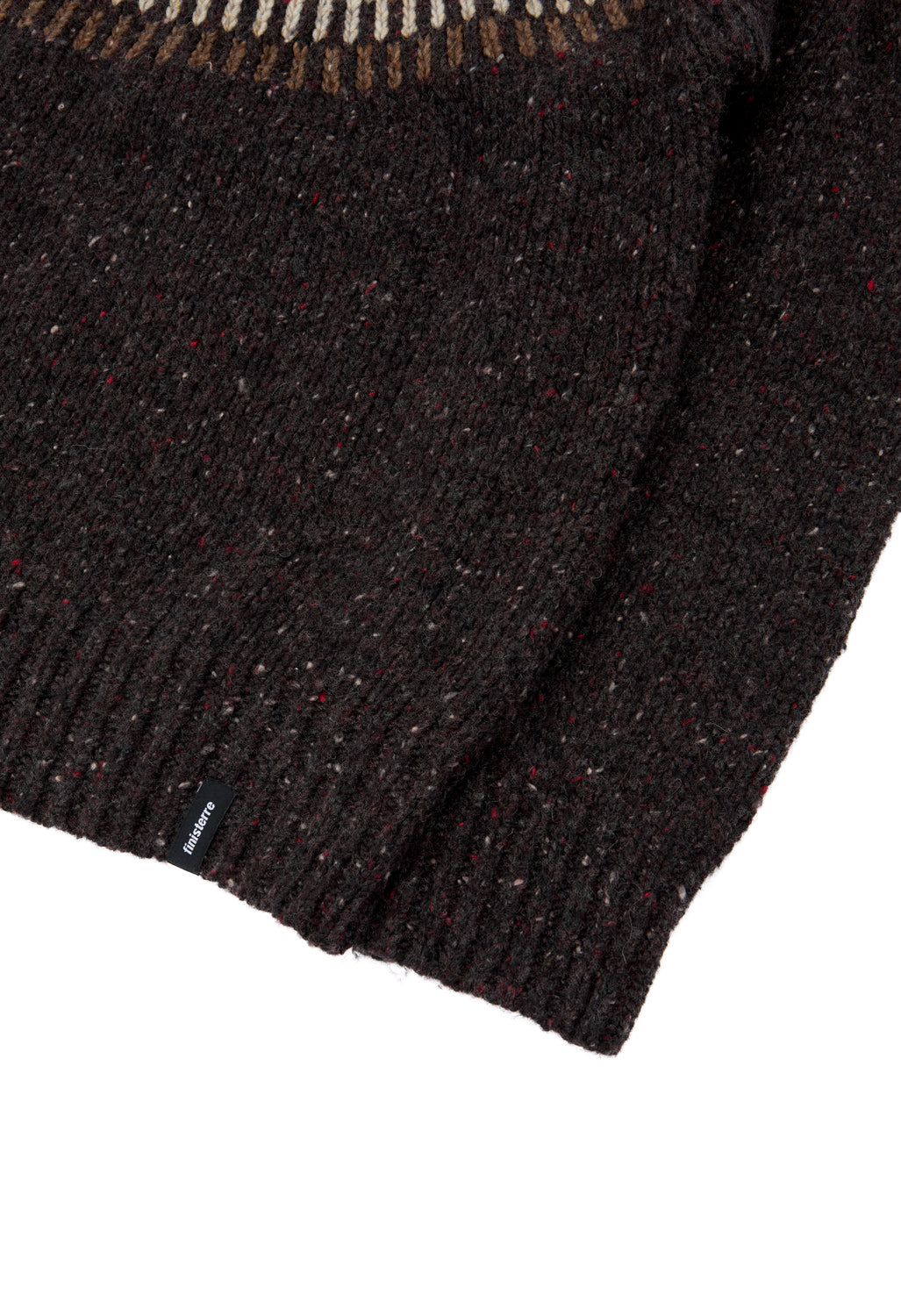 Finisterre Women's Porth Fair-Isle Yoke Jumper - Burnt Umber / Caramel