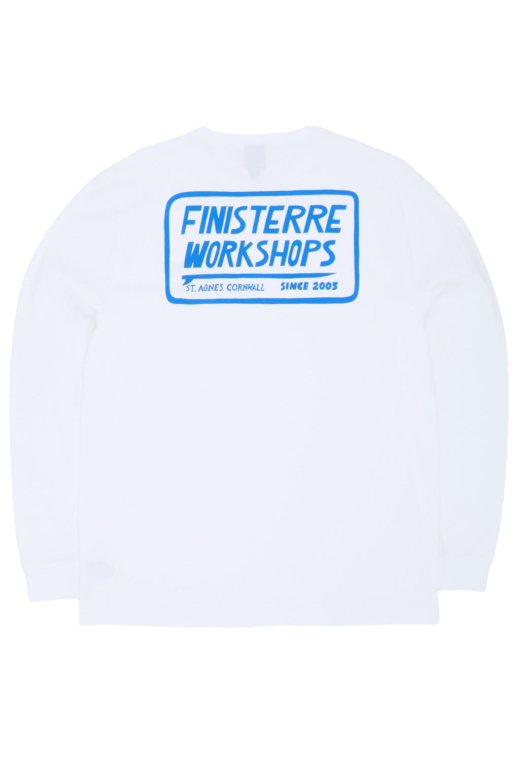 Finisterre Men's Workshops Long Sleeve Tee - White