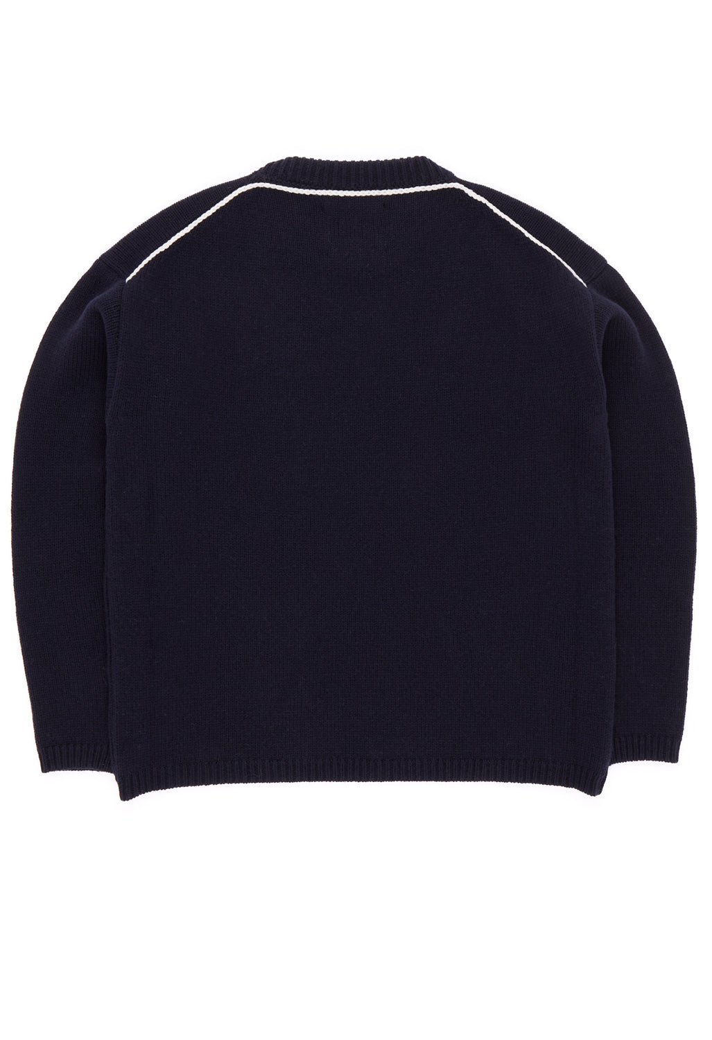 Finisterre Women's Eva Contrast Stitch Jumper - Navy / Ecru