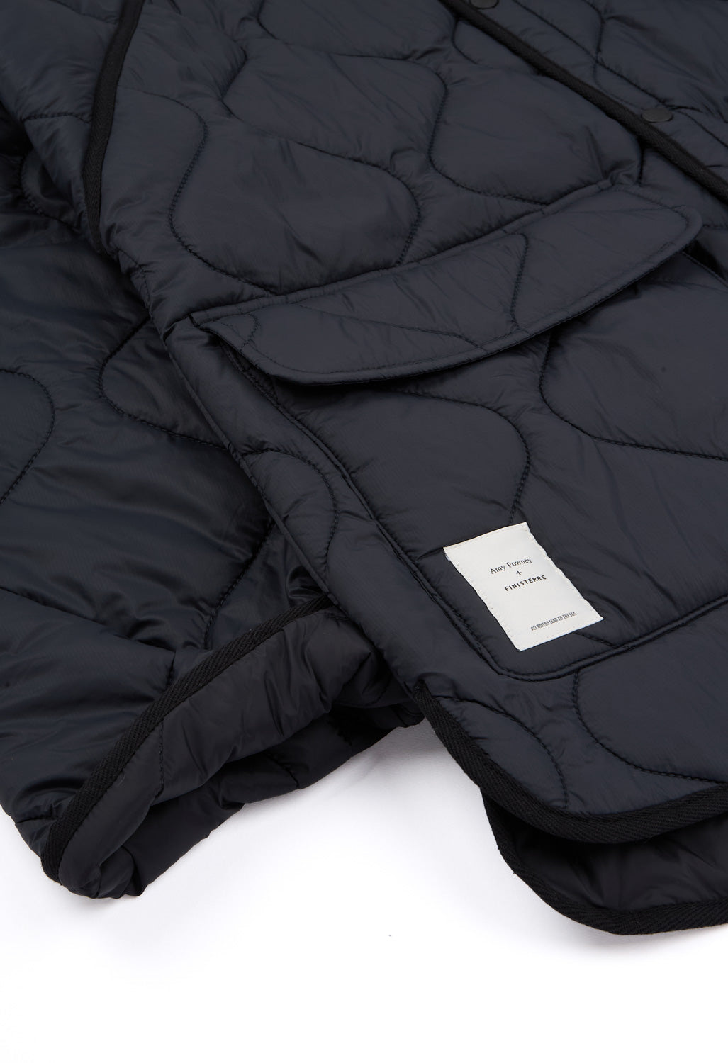 Finisterre Women's x Amy Powney Oversized Quilted Jacket - Black