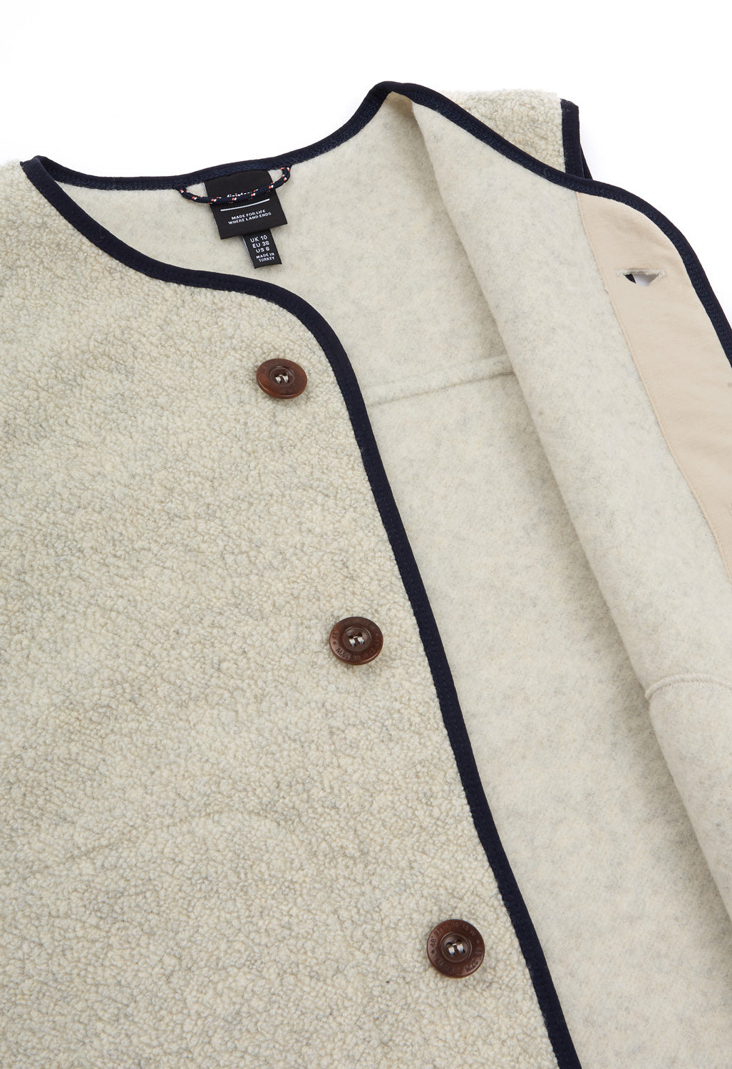 Finisterre Women's Elowen Fleece Gilet - Dove Grey