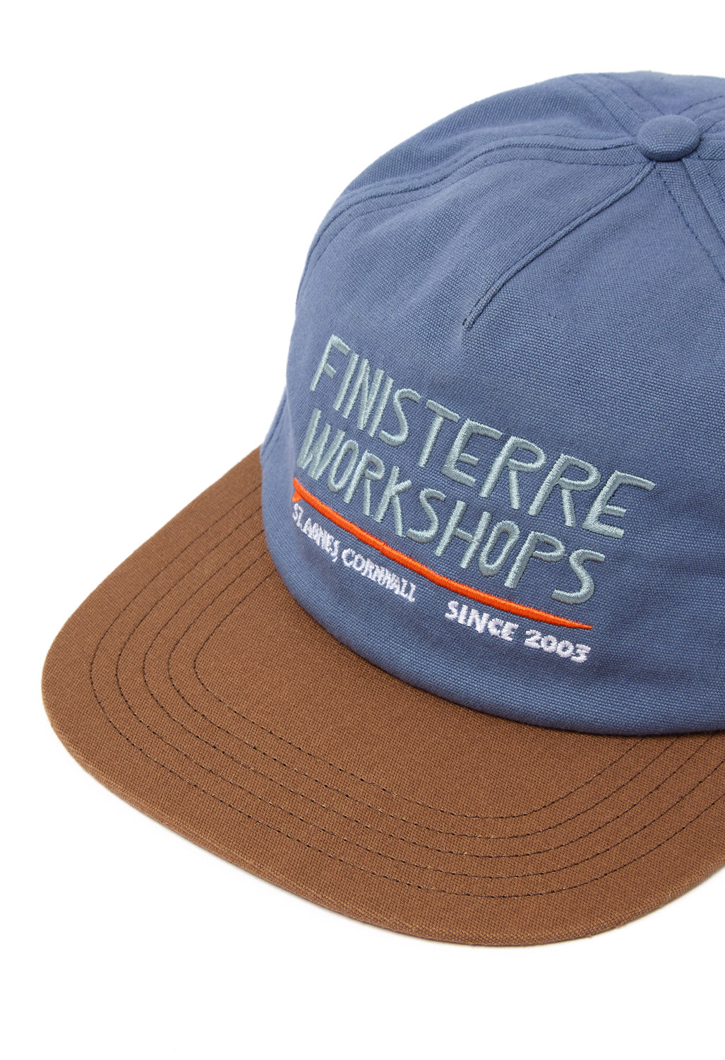 Finisterre Workshop Cotton Duck Unstructured Cap - Ozone/Acorn Brown