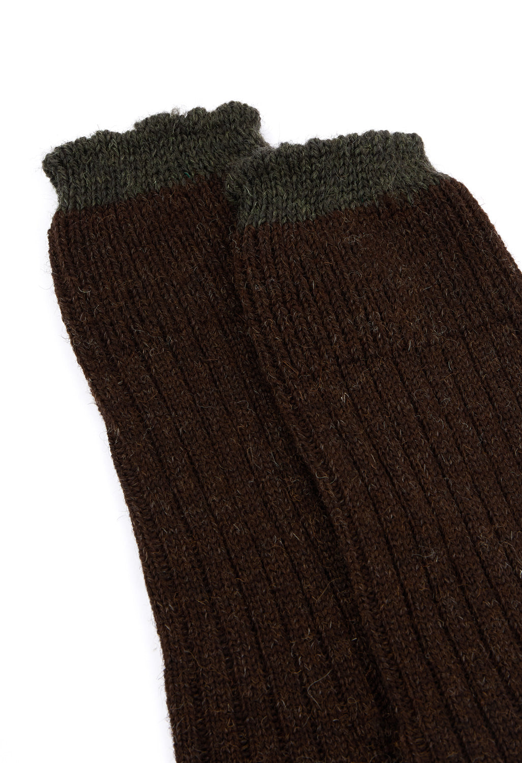 Finisterre Bosun Socks - Chestnut/Olive Nep