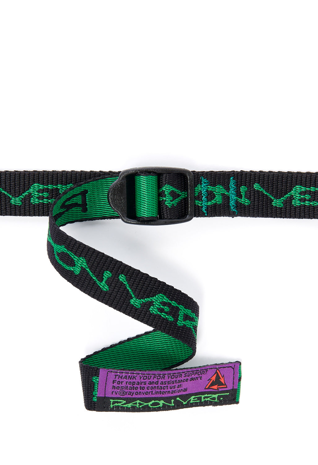 Rayon Vert Ladderlock Belt 2cm - Golgotha Black