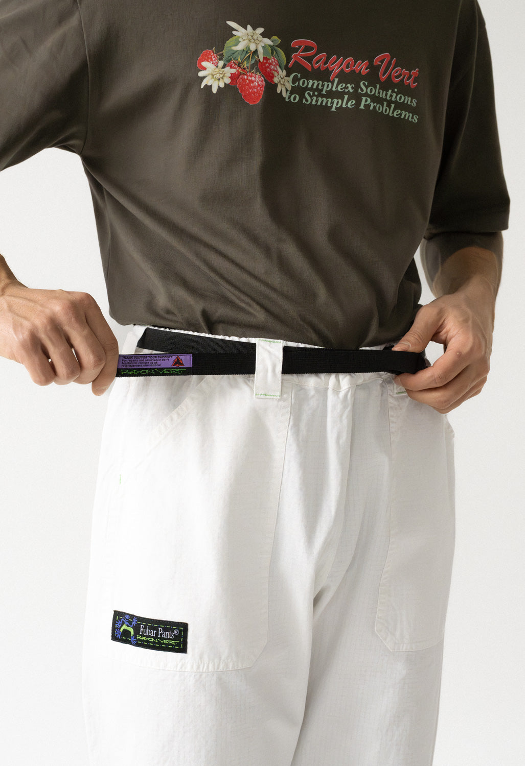 Rayon Vert Ladderlock Belt 2cm - Golgotha Black