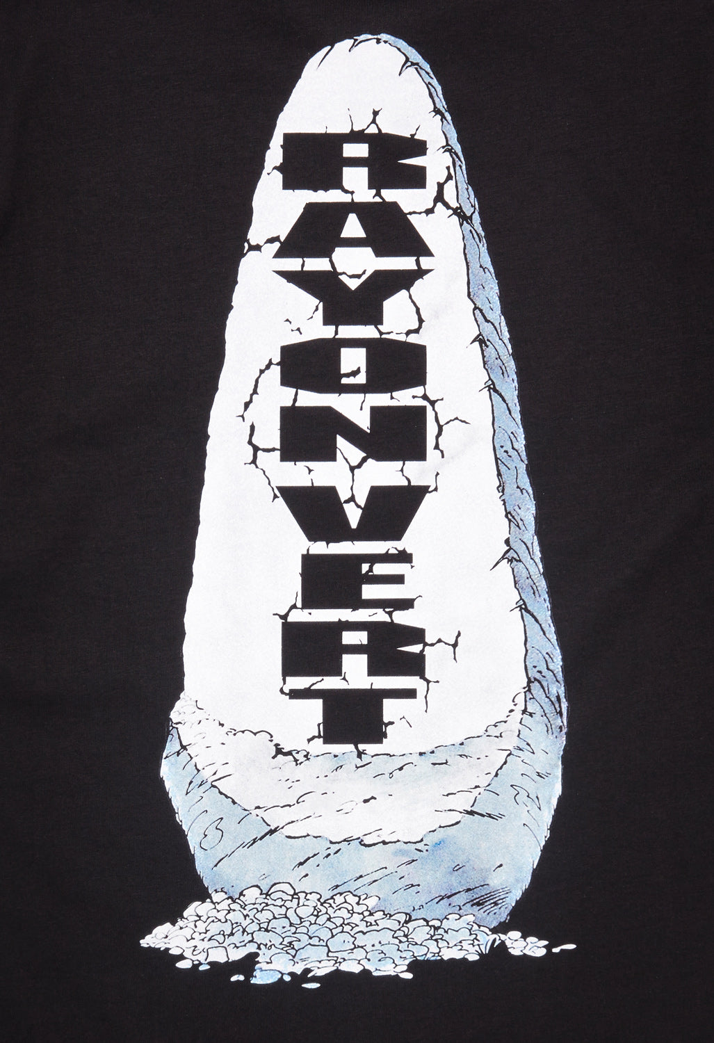 Rayon Vert Men's Menhir T-Shirt - Golgotha Black