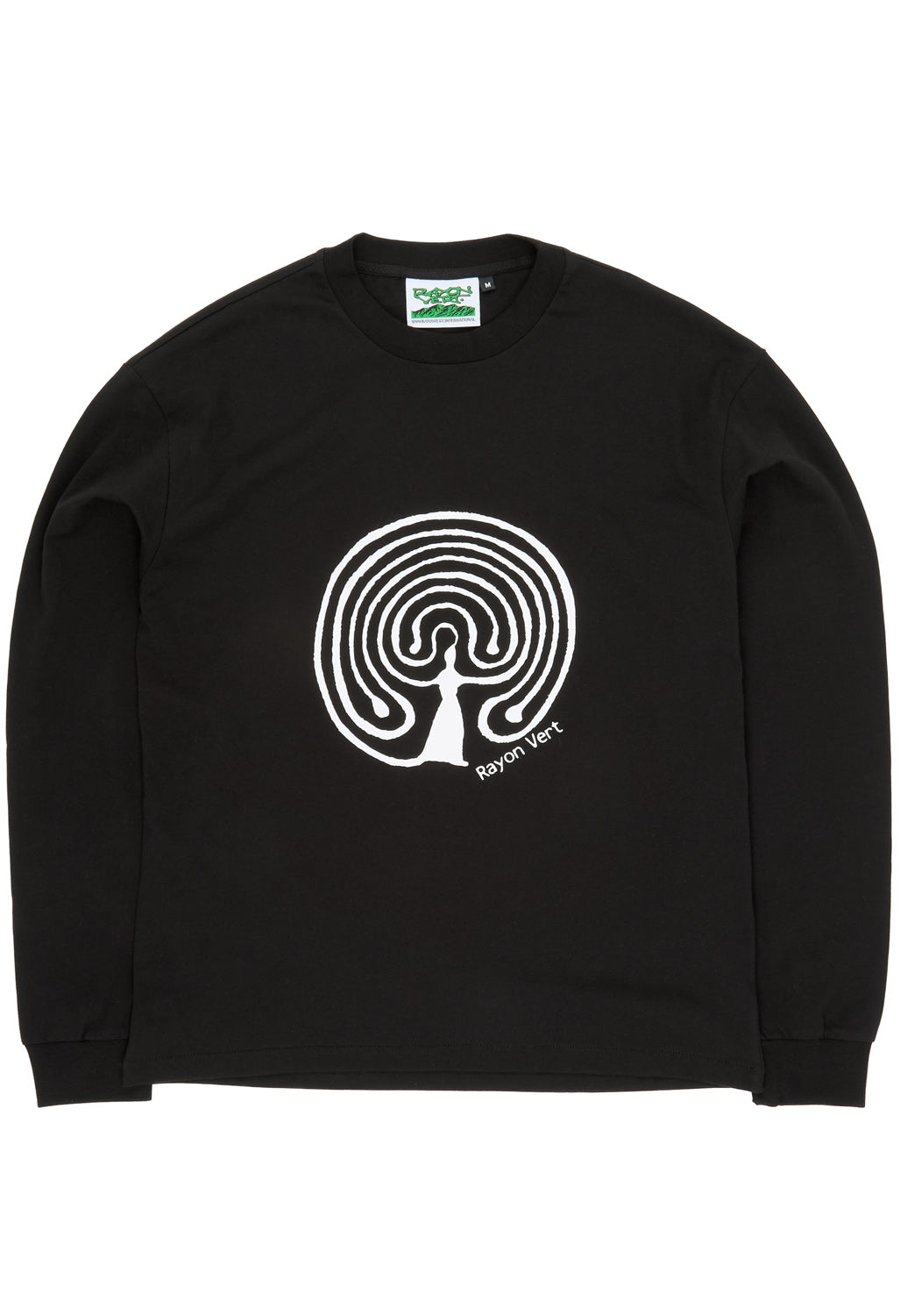 RAYON VERT Kern Long Sleeve T-Shirt - Golgotha Black