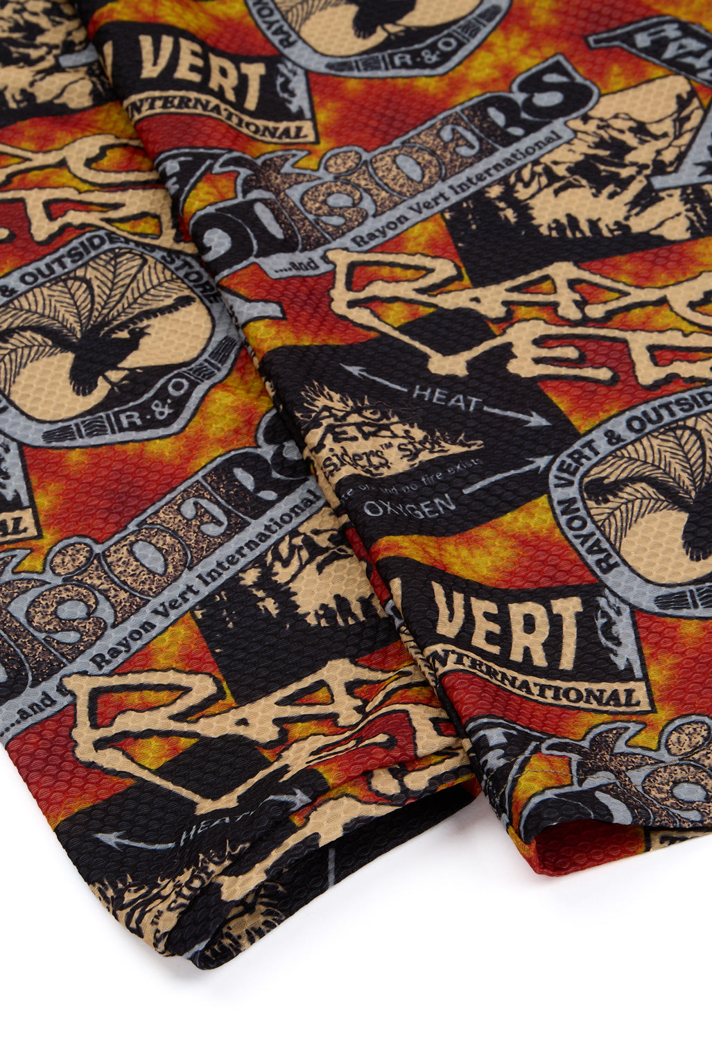Rayon Vert x Outsiders Store Patches LS T-Shirt  - Sunrise Red