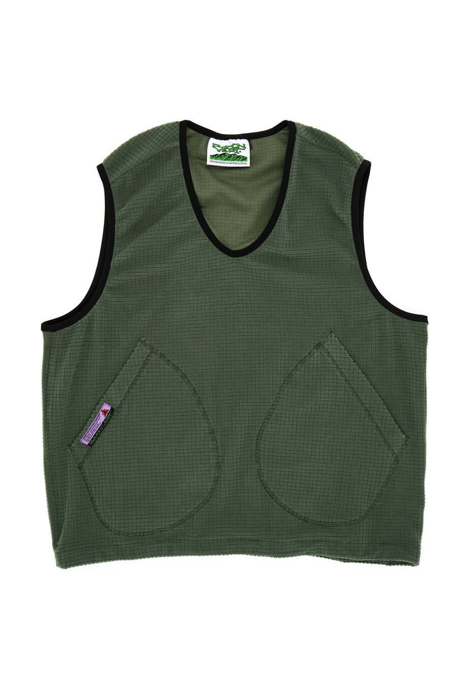 Rayon Vert Men's Samanto Grid Vest - Lichen Green