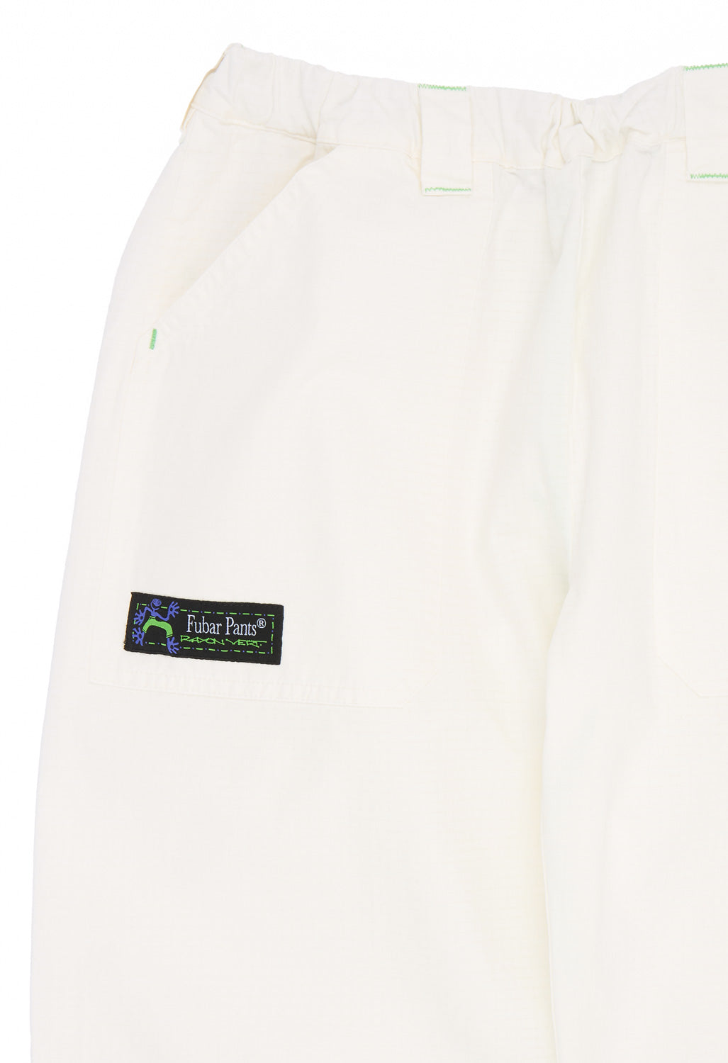 Rayon Vert Fubar Pants Ready To Dye - Fangs White