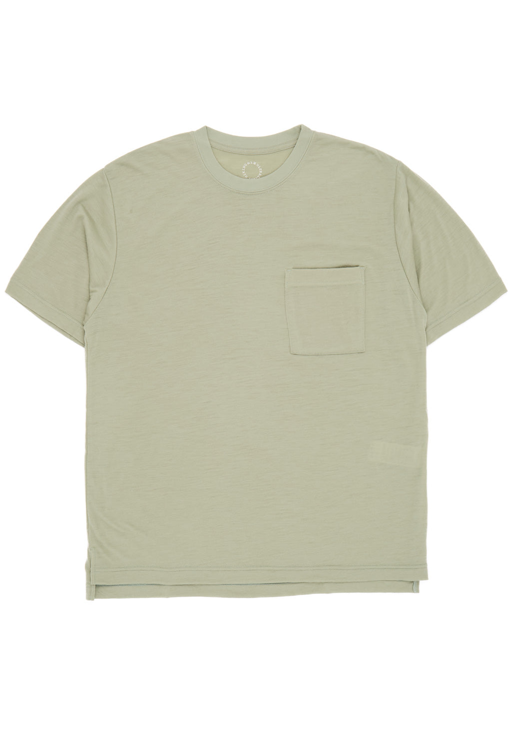Yamatomichi 100% Light Merino Pocket T-Shirt - Seagrass