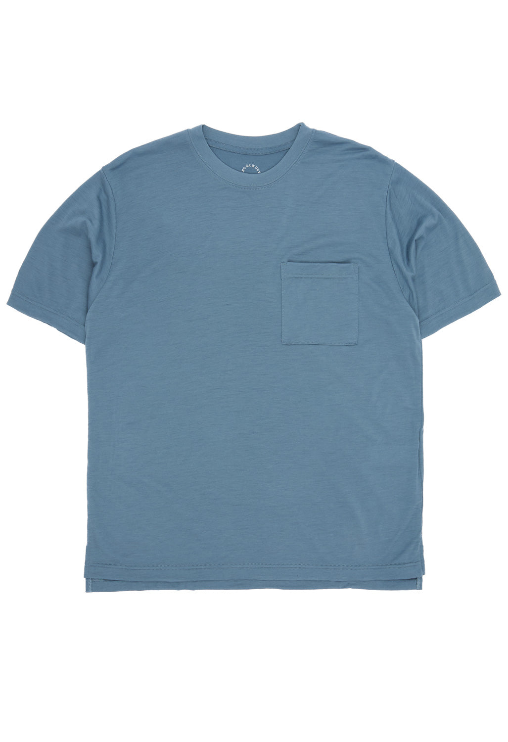 Yamatomichi 100% Light Merino Pocket T-Shirt - Blue Grey