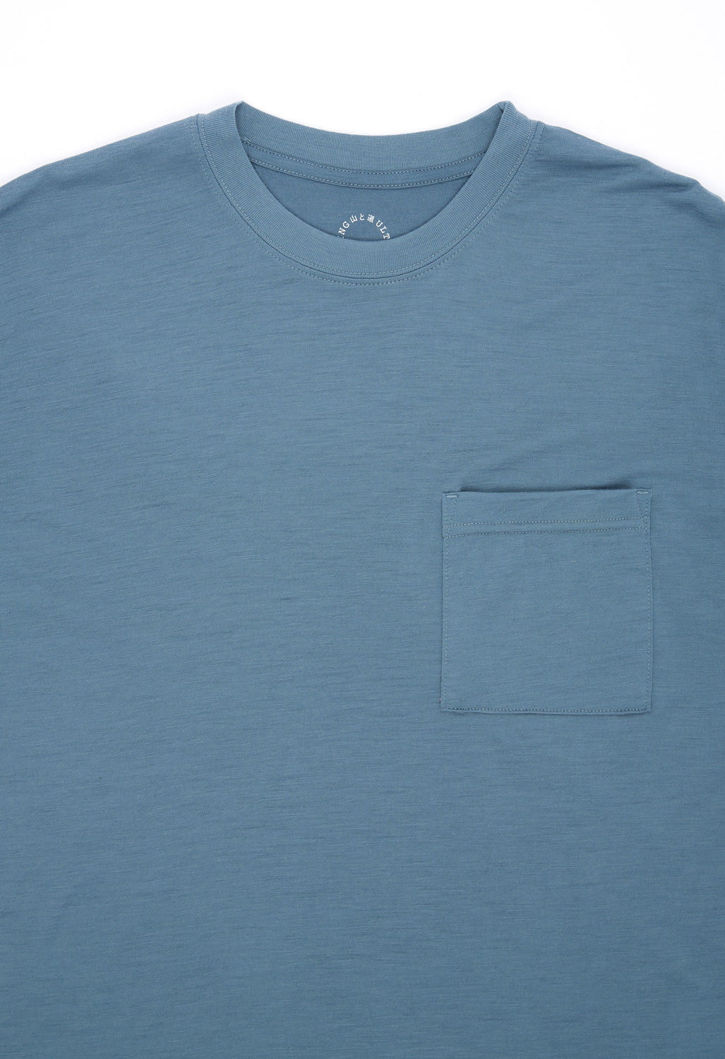 Yamatomichi 100% Light Merino Pocket T-Shirt - Blue Grey