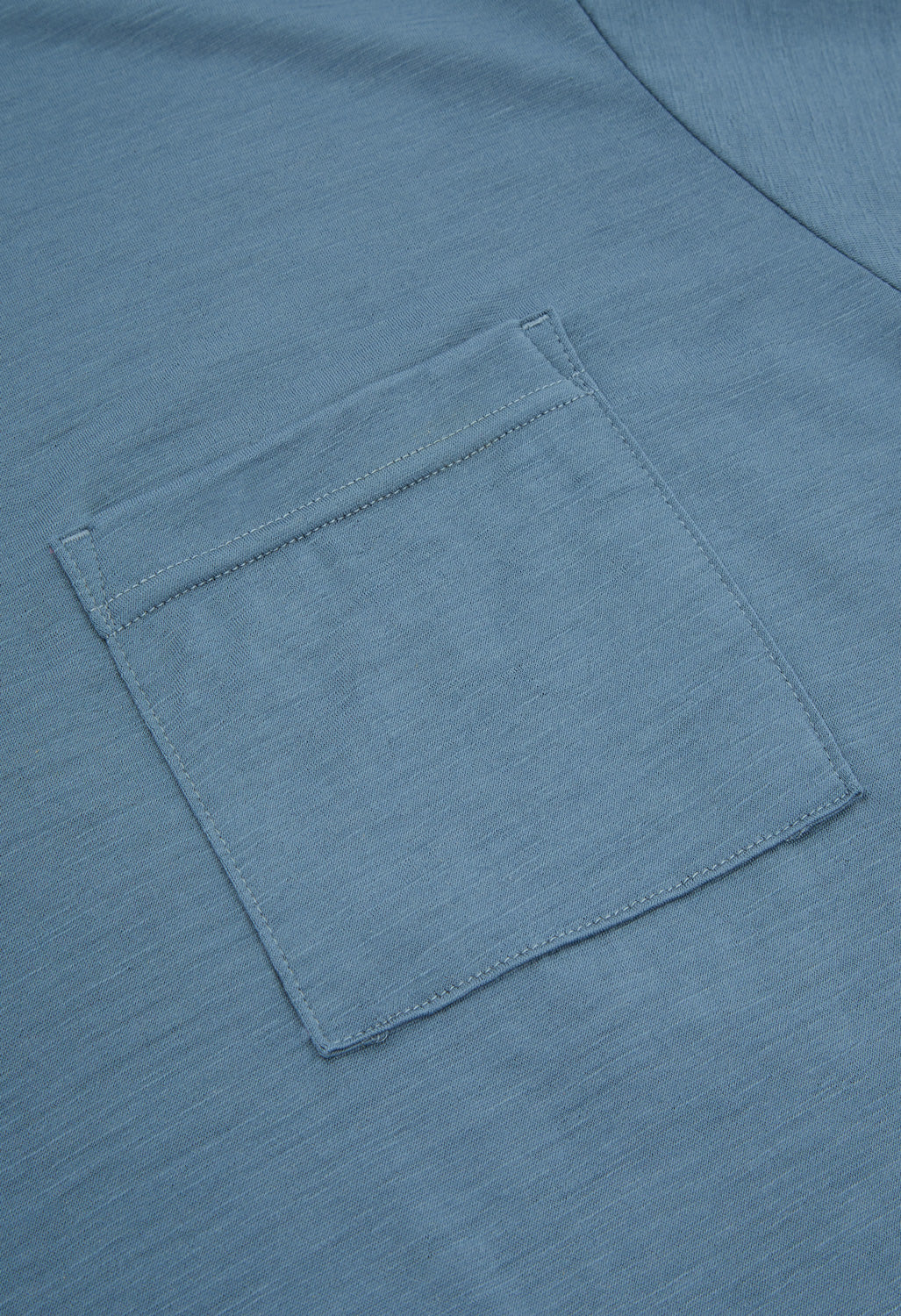 Yamatomichi 100% Light Merino Pocket T-Shirt - Blue Grey