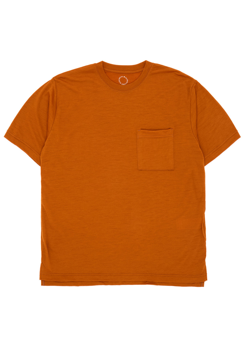 Yamatomichi 100% Light Merino Pocket T-Shirt - Orange