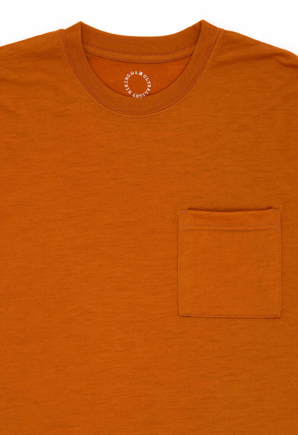 Yamatomichi 100% Light Merino Pocket T-Shirt - Orange
