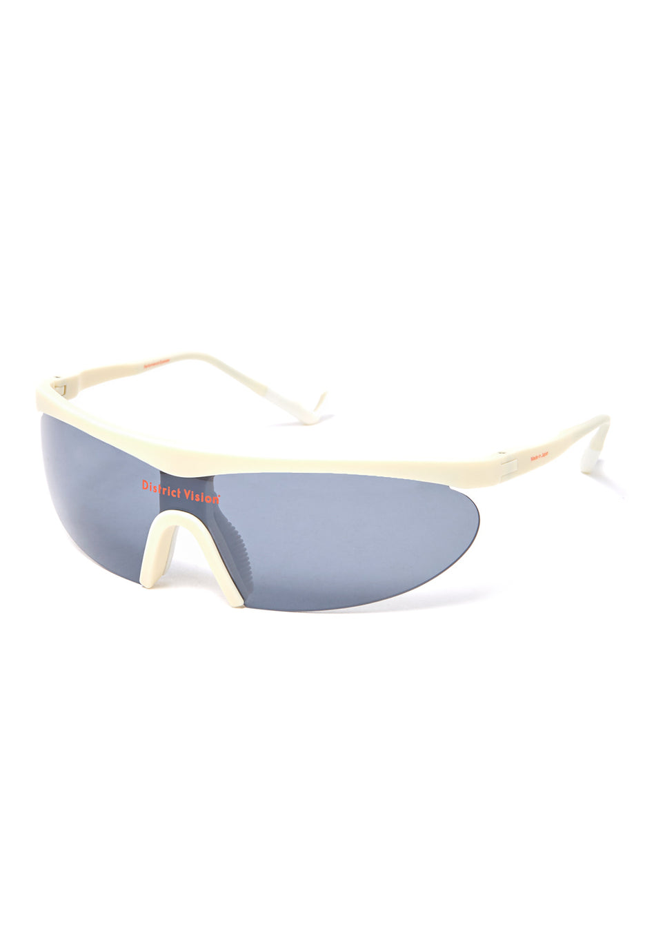 District Vision Koharu Eclipse Sunglasses - Limestone / D+ Onyx Mirror