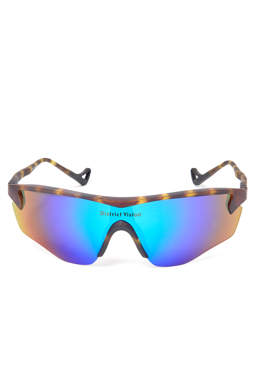 District Vision Junya Racer Sunglasses - Tortoise / D+ Blue Mirror