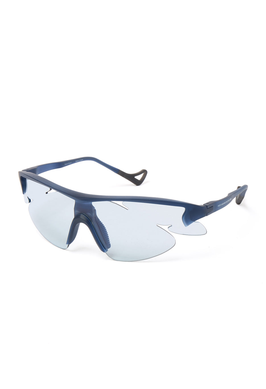 District Vision x Post Archive Faction Junya Racer Sunglasses - Deep Navy / D+ Sports Blue