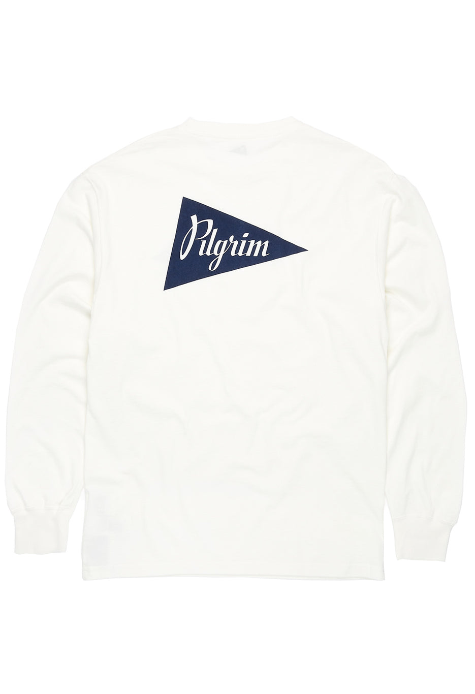 Pilgrim Surf & Supply Men's Long Sleeved Pannant Team Tee - Off White