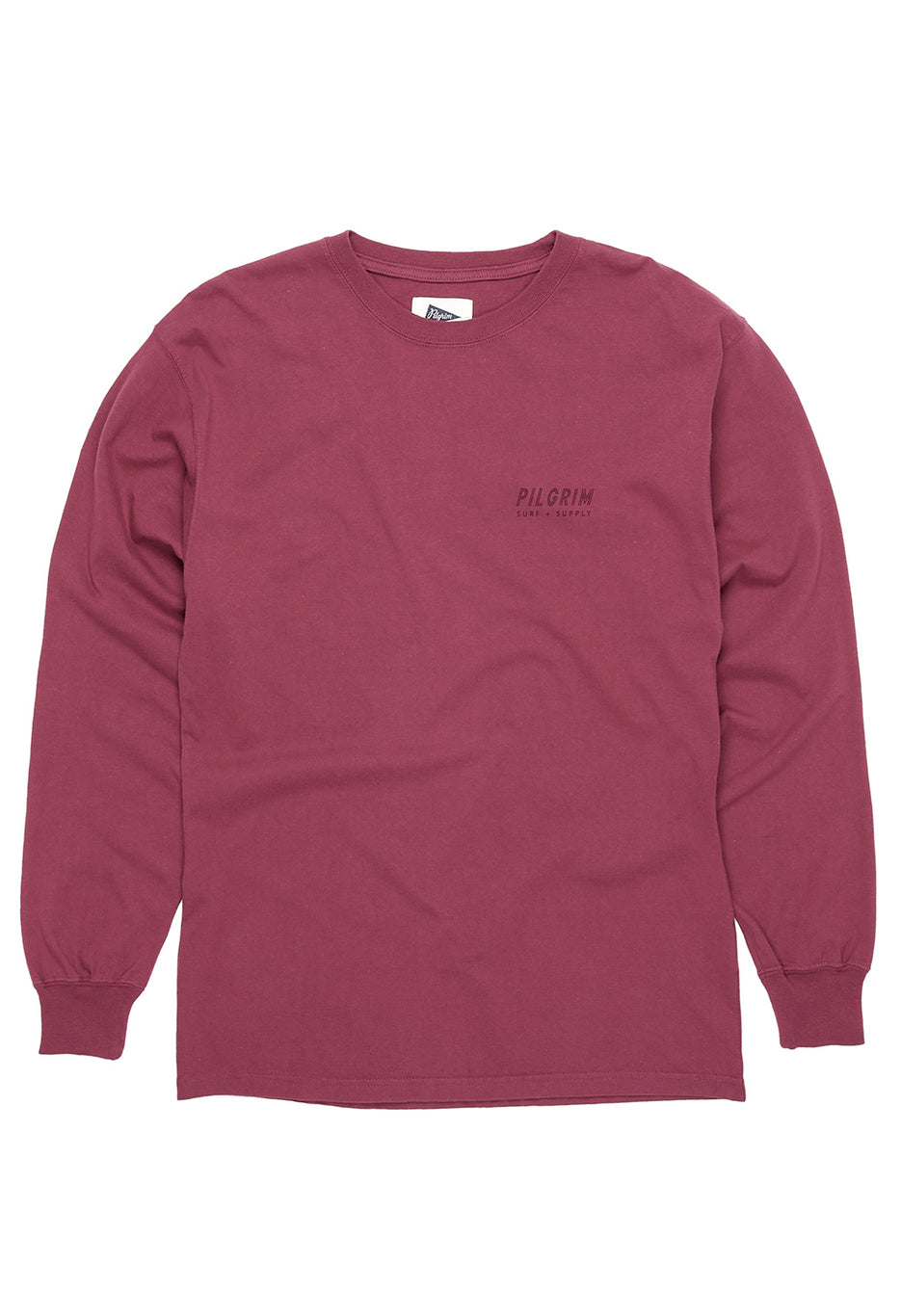 Pilgrim Surf & Supply Men's Long Sleeved Team Tee - Berry