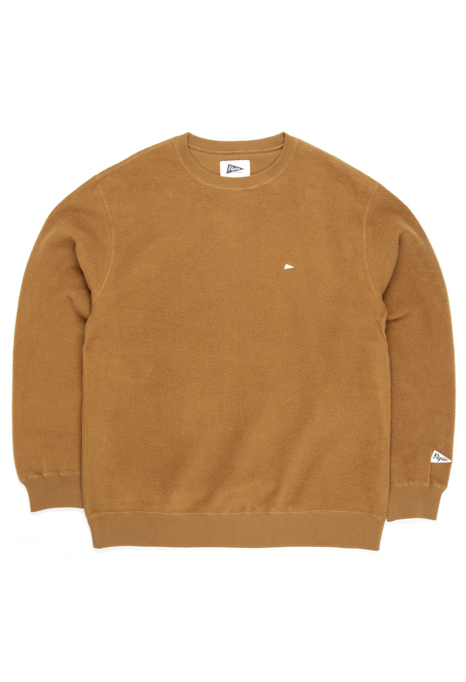 Pilgrim Surf & Supply Men's Kagan Fleece Pennant Crew - Kelp