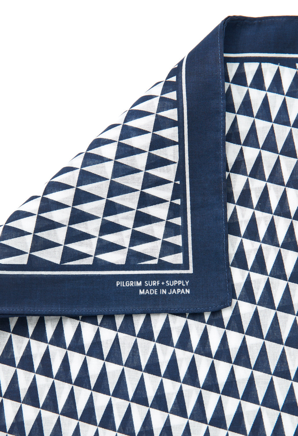 Pilgrim Surf + Supply Pennant Checker Bandana - Navy