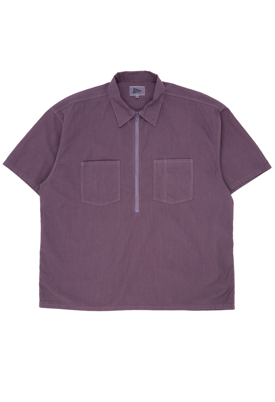 Pilgrim Surf + Supply Davis Short Sleeve Half Zip Shirt - Purple