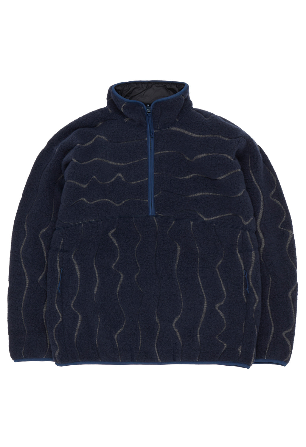 Pilgrim Surf & Supply Men's Mosley Boa Half Zip Pullover - Navy