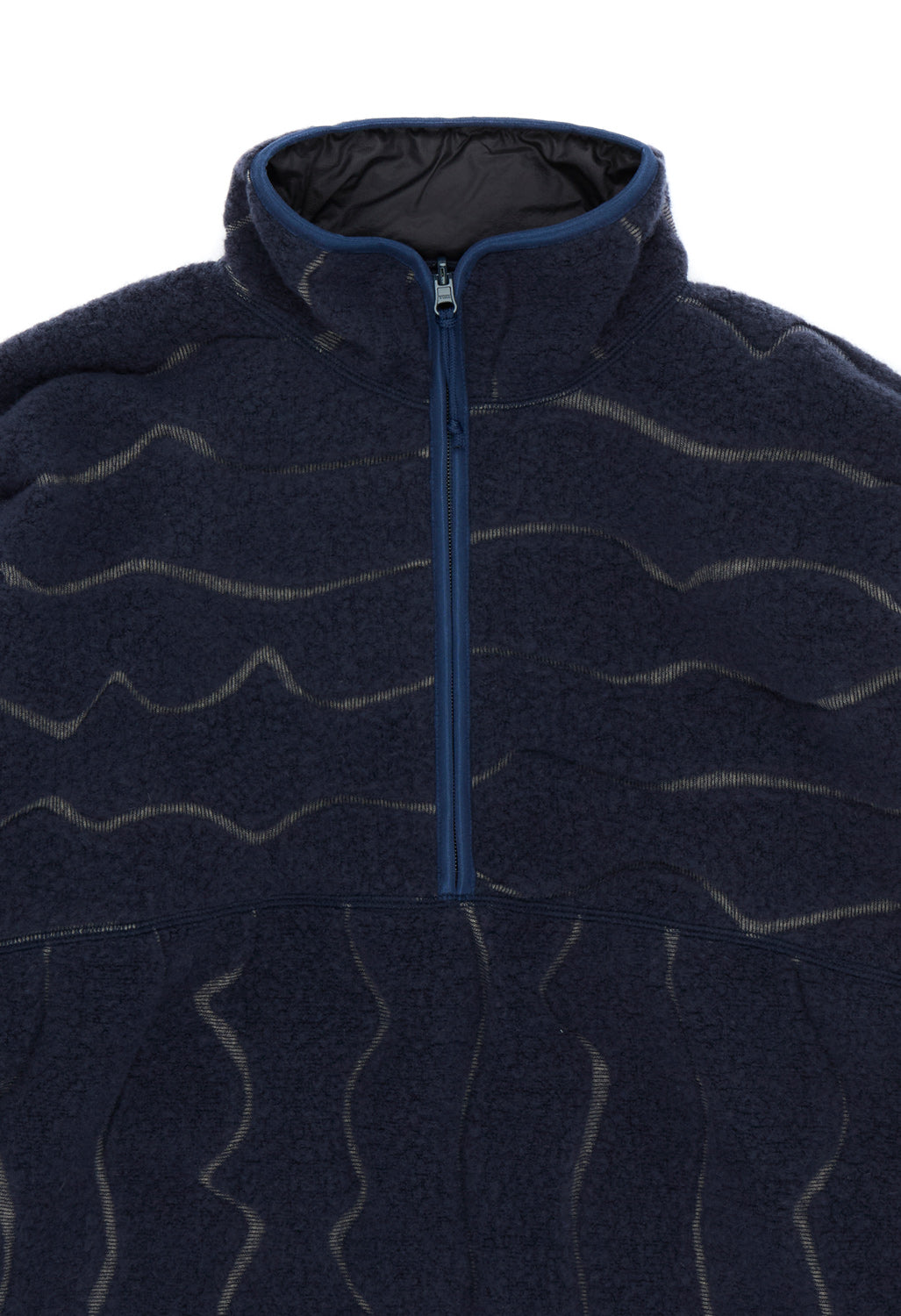 Pilgrim Surf & Supply Men's Mosley Boa Half Zip Pullover - Navy