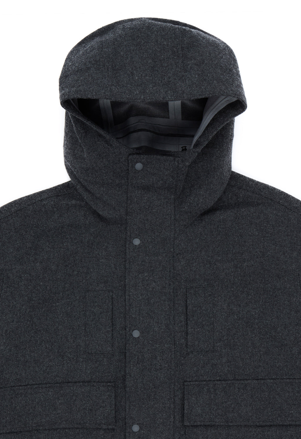 Pilgrim Surf & Supply Men's Armitage Wool 3L Hooded Jacket - Charcoal