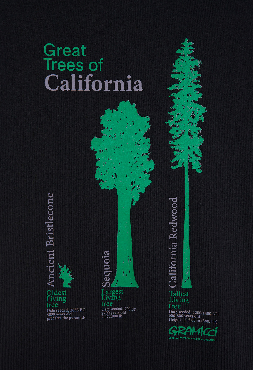 Gramicci Cali Trees T-Shirt - Black