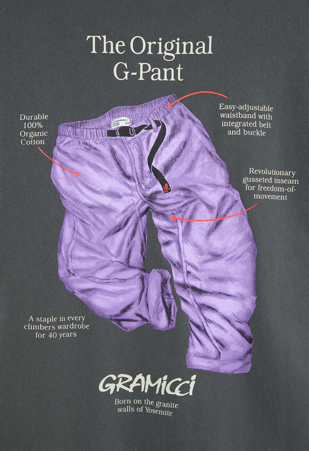 Gramicci G Pant T-Shirt - Grey Pigment