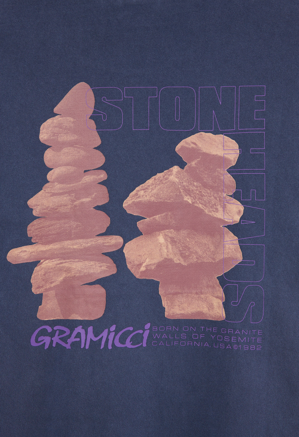 Gramicci Stoneheads T-Shirt - Navy Pigment