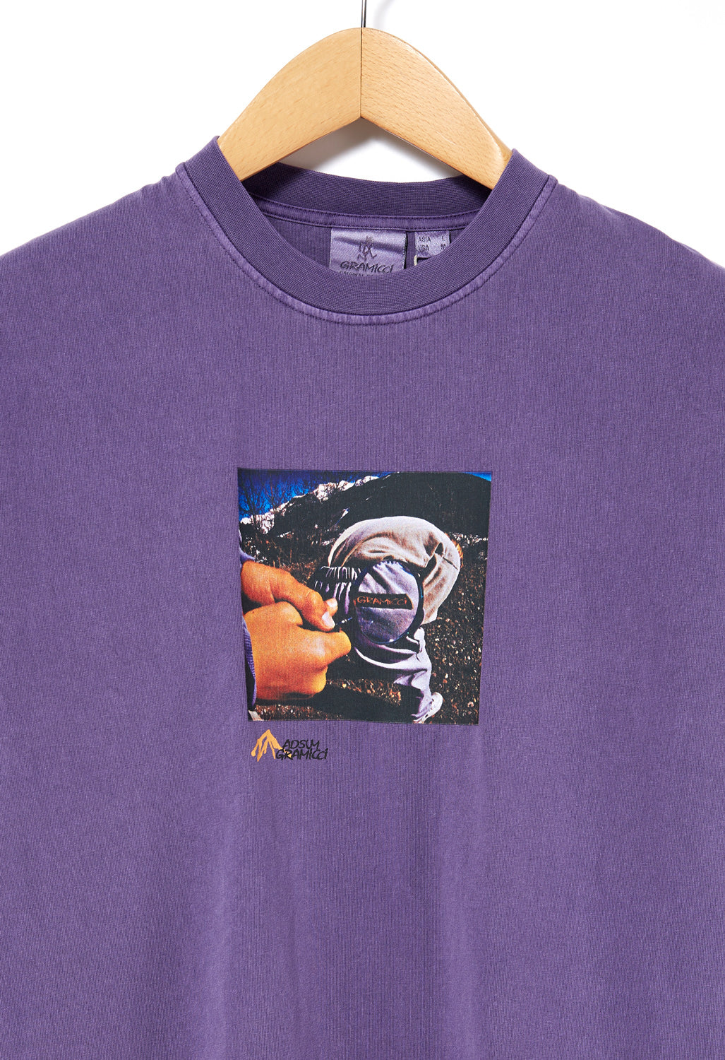 Gramicci x Adsum Men's Garment Dyed T-Shirt - Purple Pigment