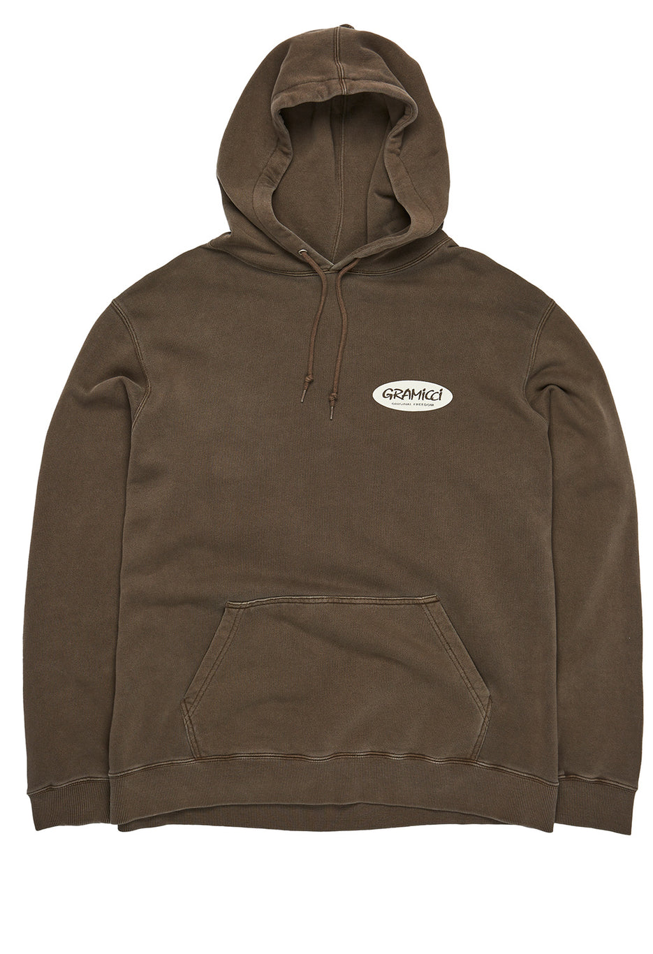 Gramicci Original Freedom Oval Hooded Sweatshirt - Brown Pigment