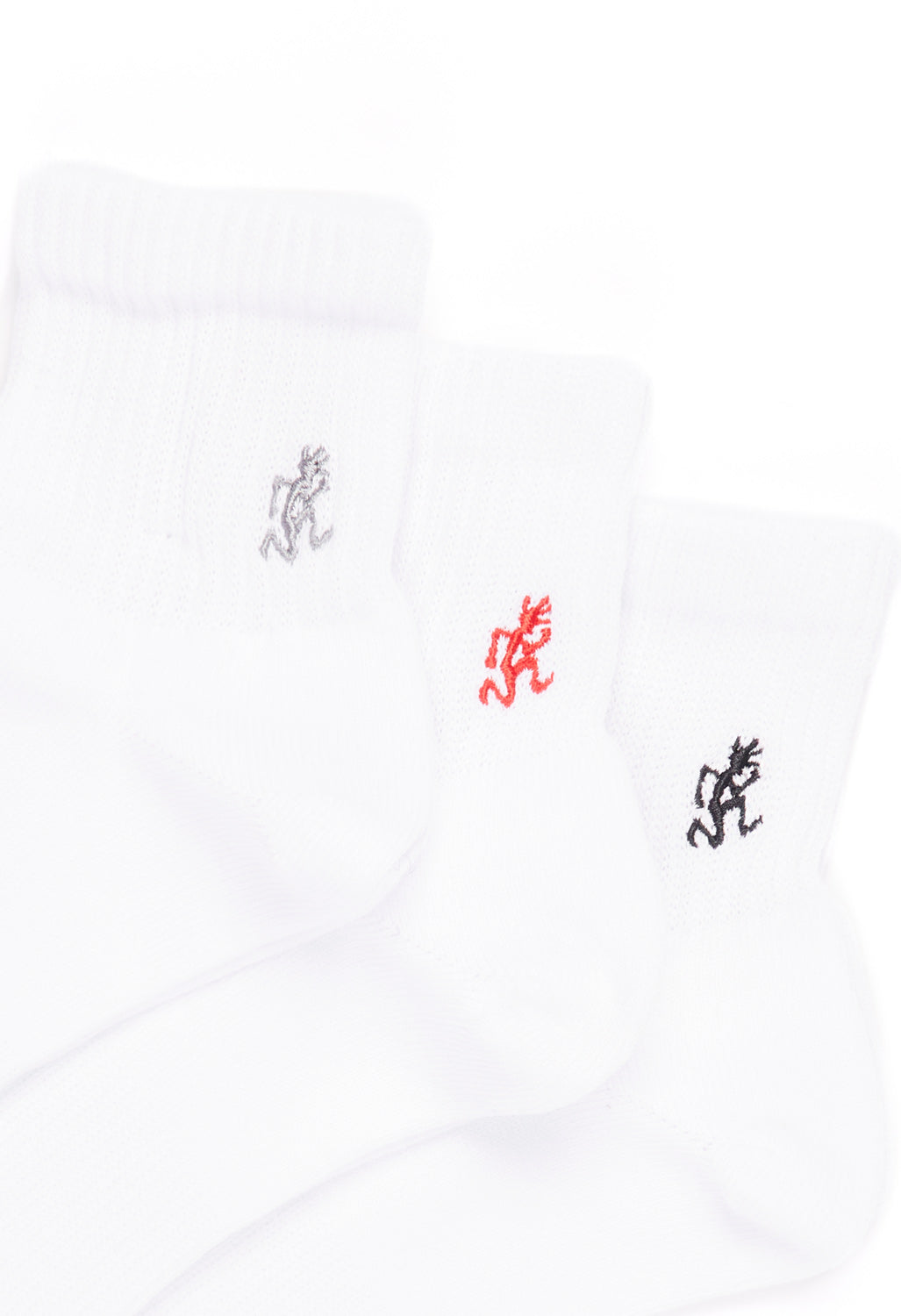 Gramicci Men's Basic Short Socks 3 Pack - White