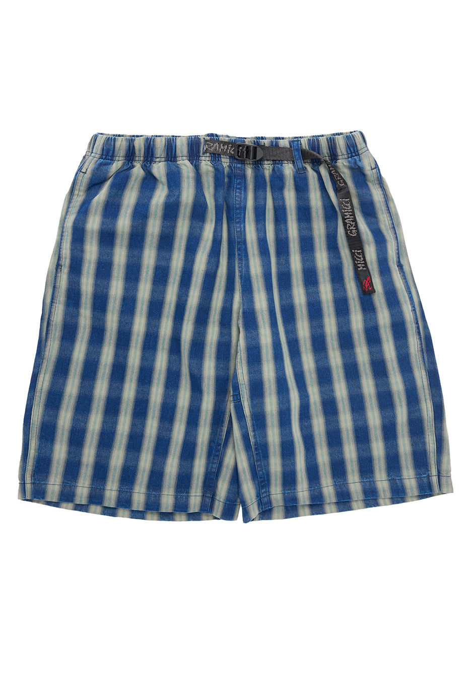 Gramicci Men's O.G. Yarn Dye Shadow Plaid Jam Shorts - Blue