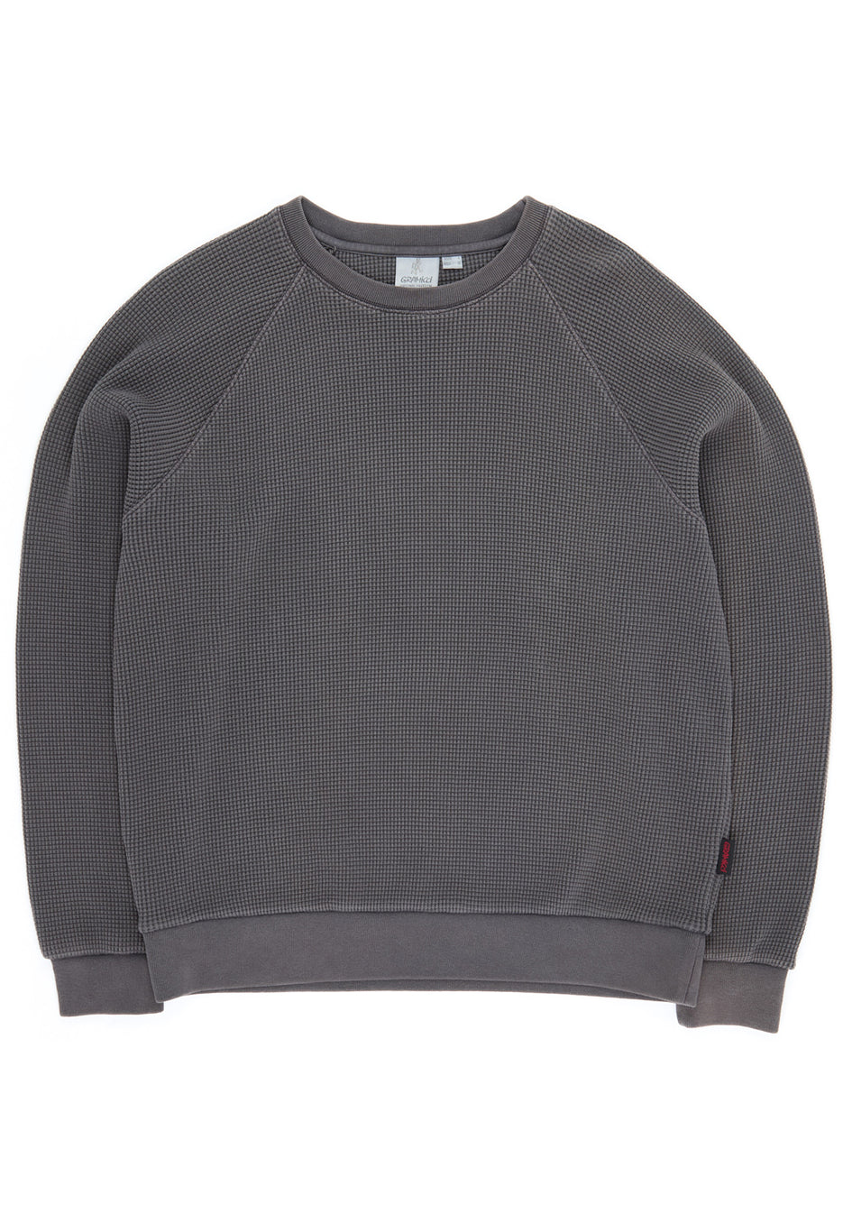 Gramicci Men's Waffle Crew - Pigment Black