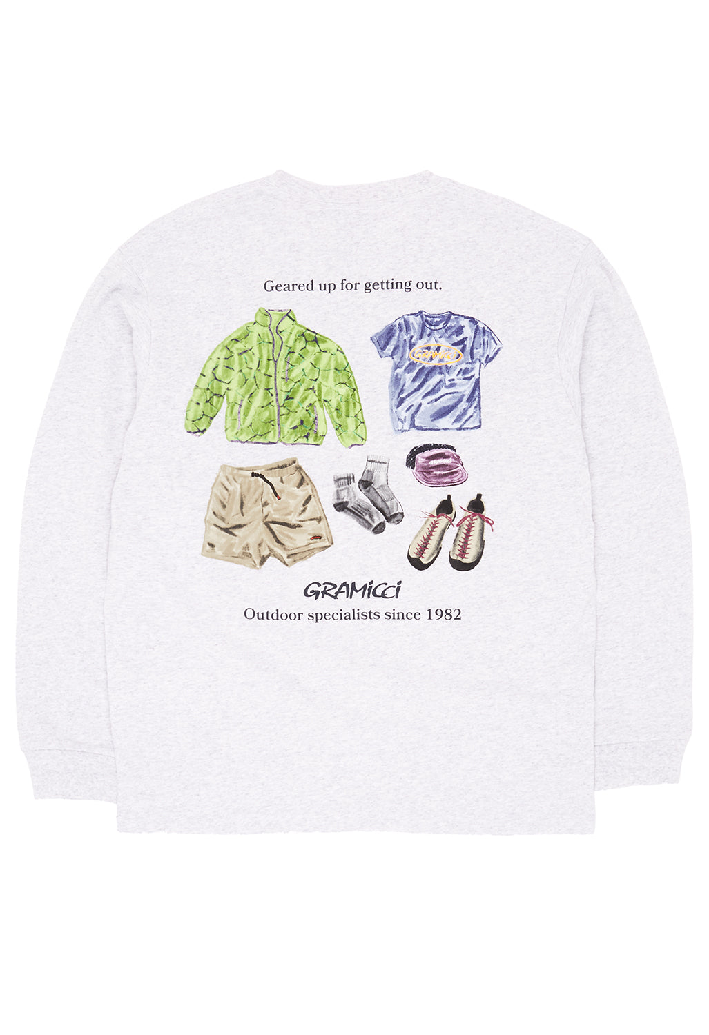 Gramicci Geared Up Long Sleeve Tee - Grey Heather