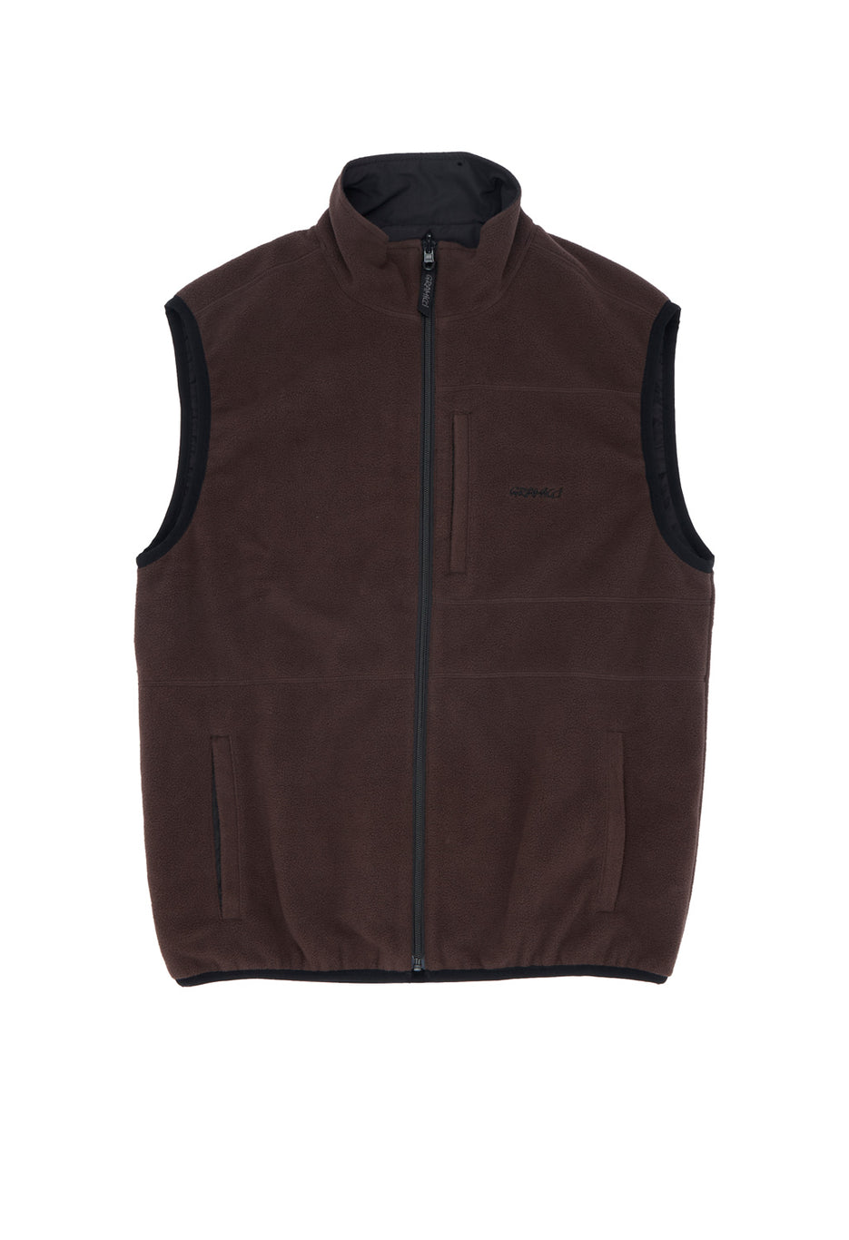 Gramicci Men's Thermal Fleece Reversible Vest - Tobacco