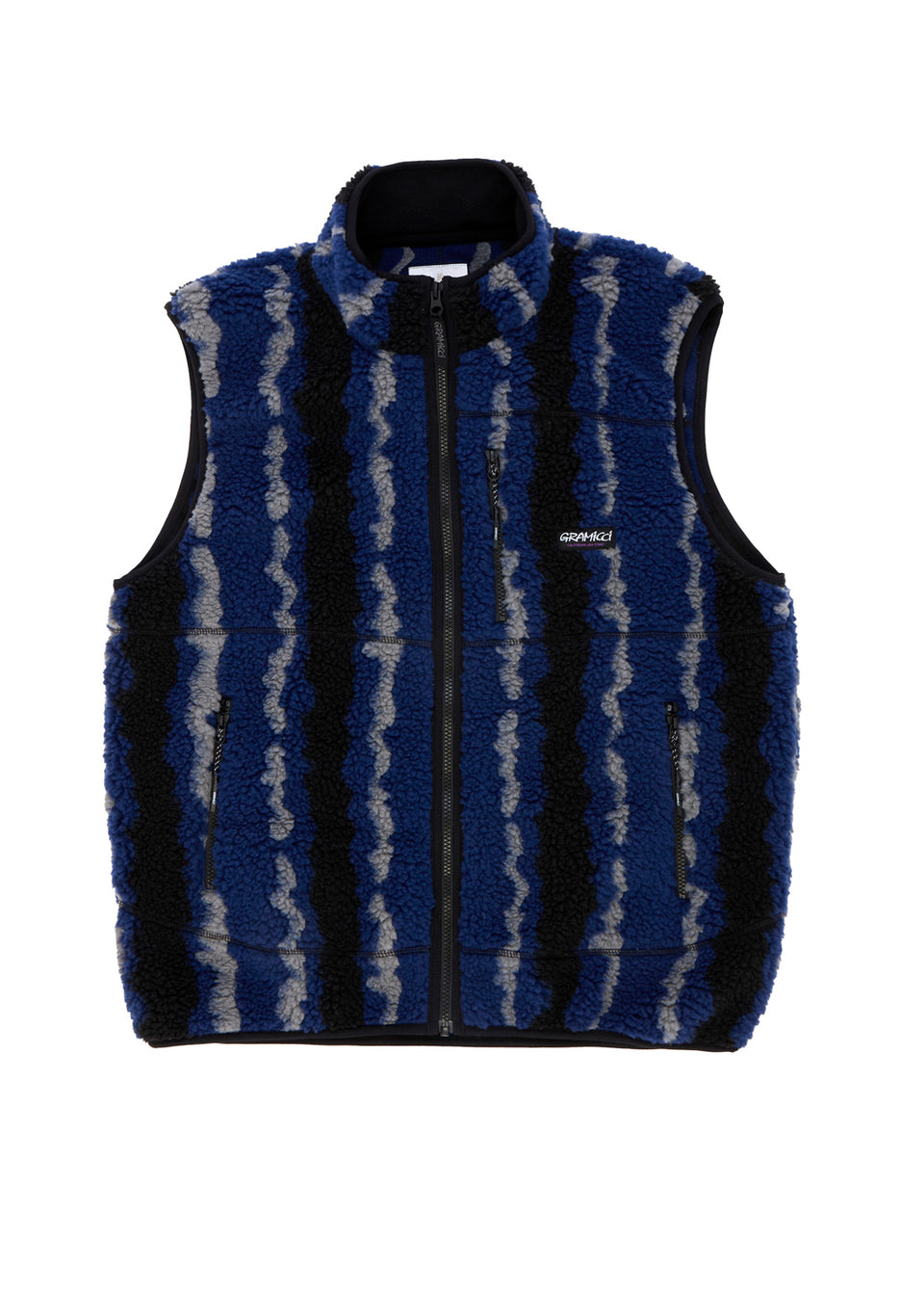 Gramicci Men's Ripple Sherpa Vest - Navy Ripple