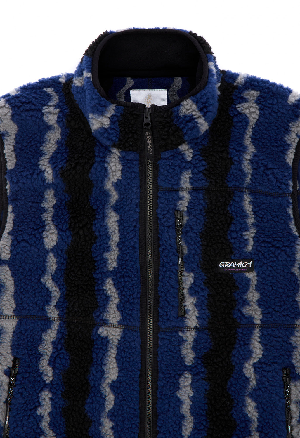 Gramicci Men's Ripple Sherpa Vest - Navy Ripple