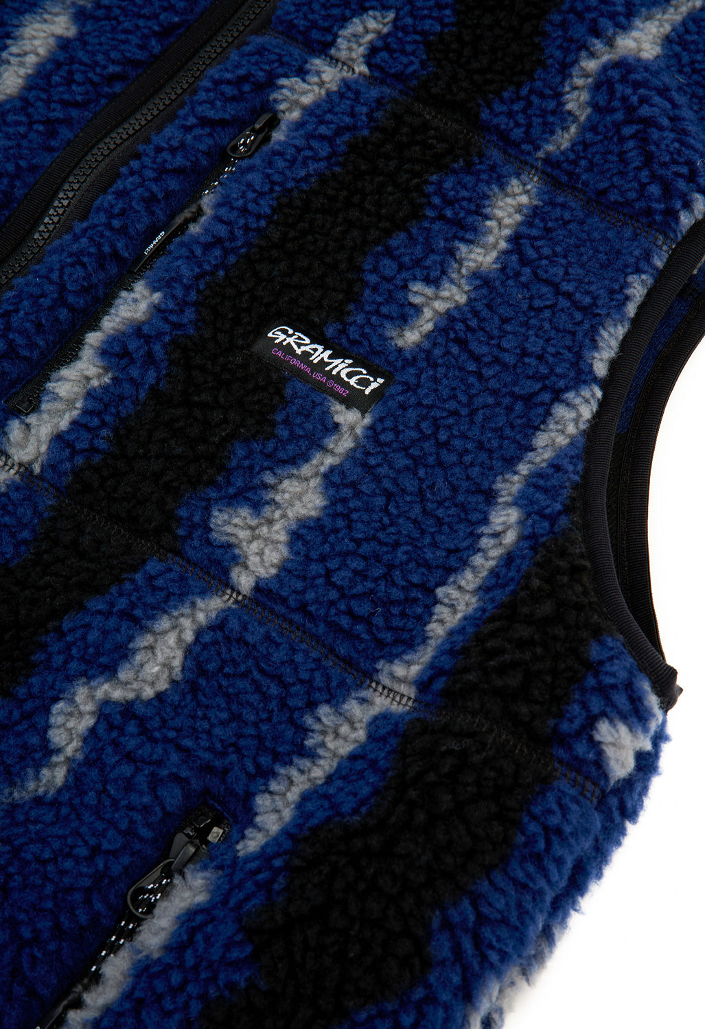 Gramicci Men's Ripple Sherpa Vest - Navy Ripple
