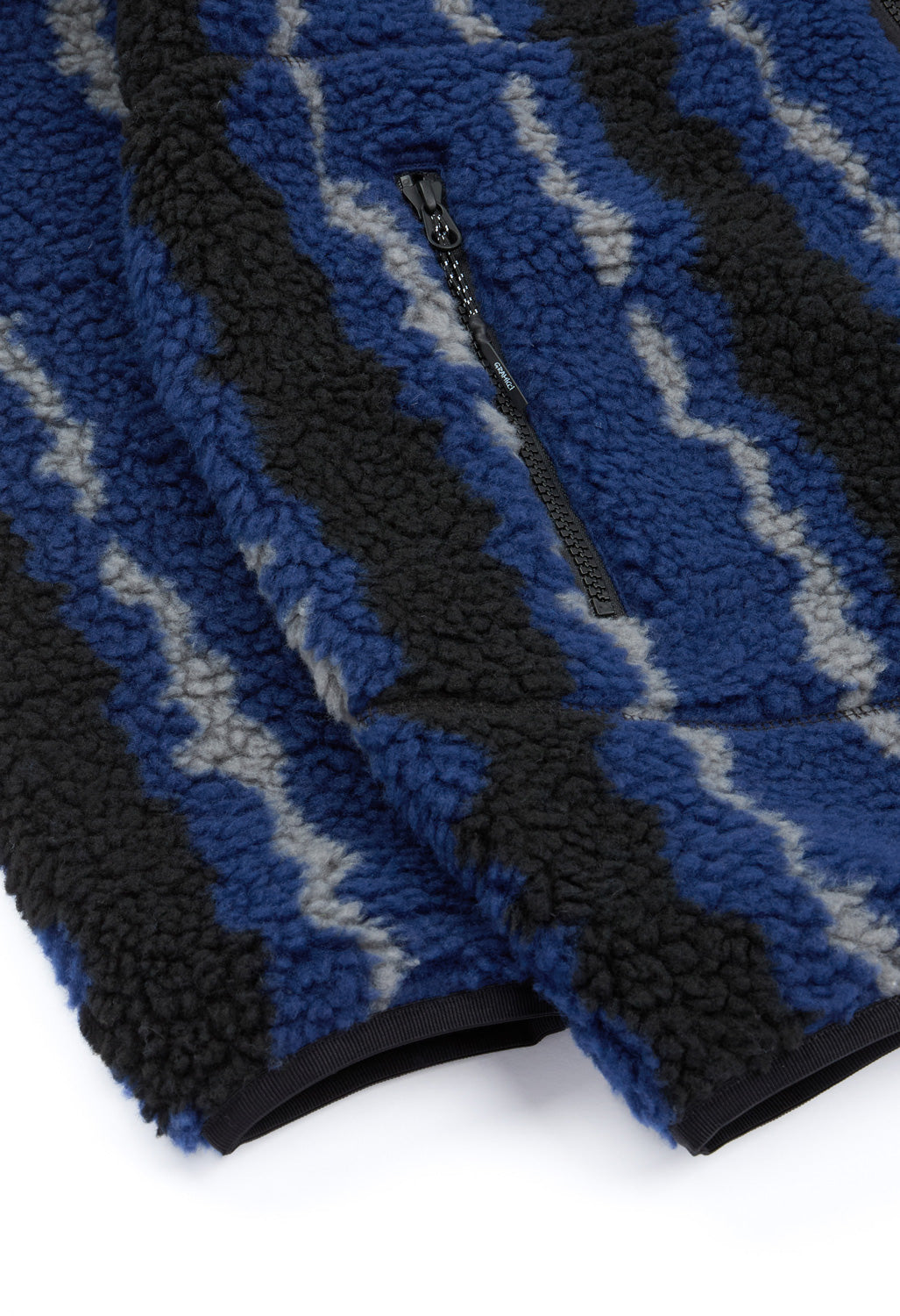 Gramicci Men's Ripple Sherpa Jacket - Navy Ripple