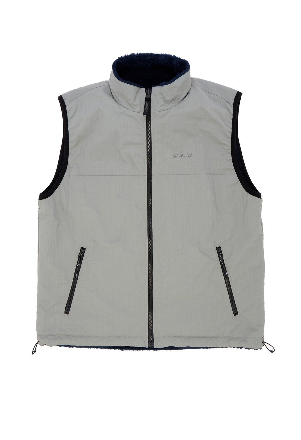 Gramicci Men's Reversible Sherpa Vest - Navy / Grey