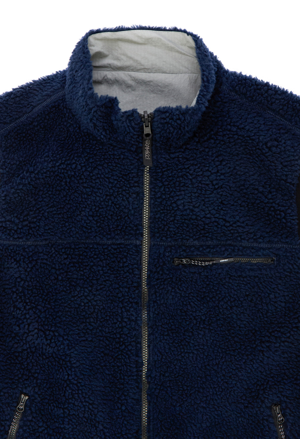 Gramicci Men's Reversible Sherpa Vest - Navy / Grey